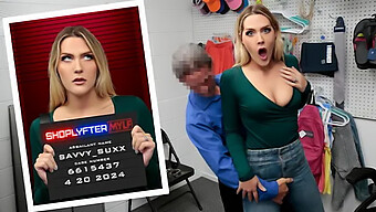 A mature shoplifting incident turns into a hardcore stripping and intense sex session in the backroom