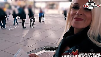 Skinny German Woman With Big Natural Tits Flirts On The Street In Berlin For Erocom Date